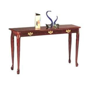    Mahagony Finish Queen Anne Entry Way Sofa Table: Home & Kitchen