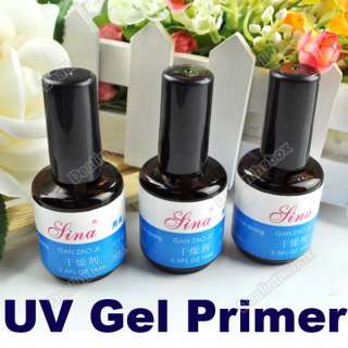 Fashion 3 x UV Gel Nail Primer Professional Tip Tool 0.5oz 4ml Solid 