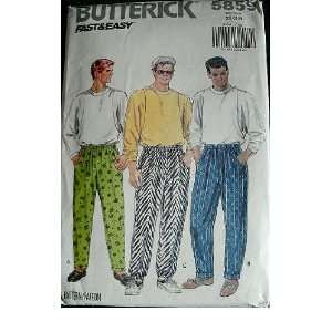 MENS TOP & PANTS SIZES XS S M (30 40) BUTTERICK FAST & EASY PATTERN 