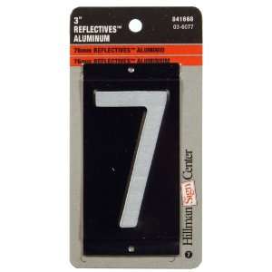  841668 3 Inch Aluminum Reflective Mailbox Number 7