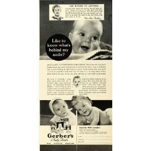  1944 Ad Gerber Products Co. Baby Food Strained Oatmeal 