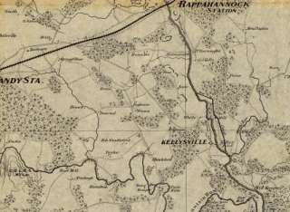 1863 Map of Culpeper County Virginia  