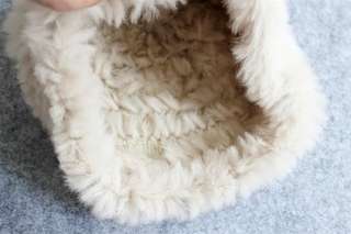 Good Quality Gift Free Shipping 100% Real Rabbit Fur Hat Knitted Warm 