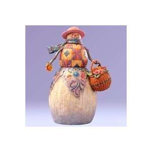  Jim Shore   Heartwood Creek   Snowman with Flower Basket 