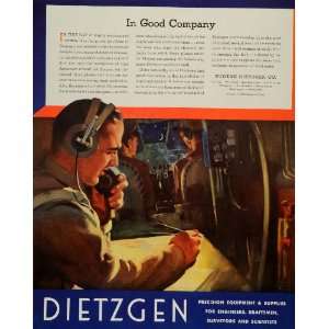 1943 Ad Eugene Dietzgen Co Chicago Precision Equipment Draftsman Pilot 