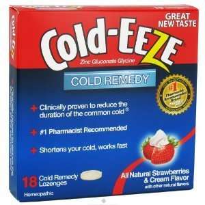  Cold eeze, Cold eez Loz, Strwbry Crem, 18 Ct  Health 