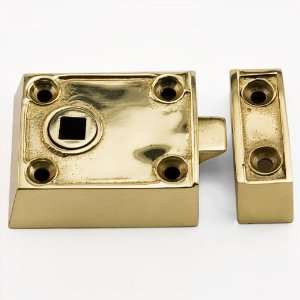 Small Solid Brass Rim Latch Set   Left Hand   Polished & Lacquered 