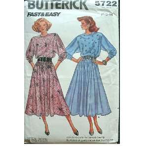 MISSES DRESS SIZE P S M (6 8 10 12 14) BUTTERICK FAST & EASY SEWING 