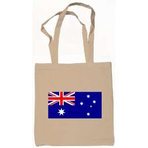Australia Flag Canvas Tote Bag Natural