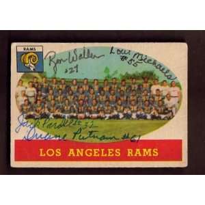   #85 Rams Signed Team Card 4 Auto Pardee, Waller