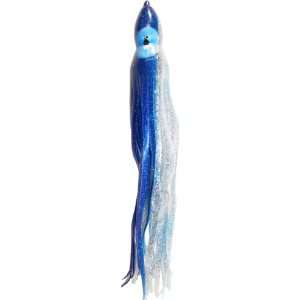  7.5 Inch Squid Octopus Skirt   Blue & Silver Sparkle 