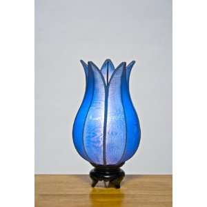    Silk Baby Flowering Lotus Table Lamp   Sky Blue: Home & Kitchen