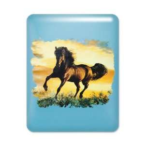  iPad Case Light Blue Horse at Sunset 
