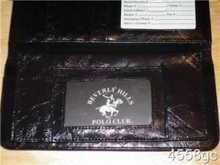 AUTHENTIC BEVERLY HILLS POLO CLUB CHECKBOOK WALLET NEW  