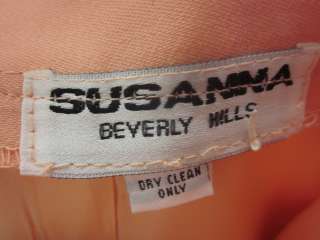 SUSANNA BEVERLY HILLS Peach Skirt Blazer 2 pc Suit Sz 6  