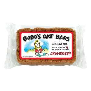 Bobos Oat Bars All Natural, Cranberry, 3 Ounce Packages (Pack of 12 