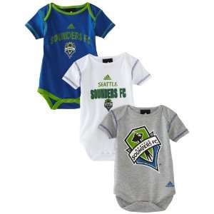  MLS Infant Seattle Sounders 3Pc Team Color Bodysuit Set 