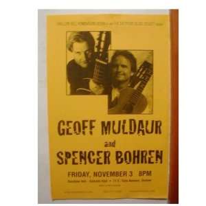  Geoff Muldaur Spencer Bohren Handbill Denver poster 