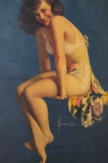   1940s PIN UP PRINT FRAMED TWINKLE TOES BIKINI CLAD BEAUTY  