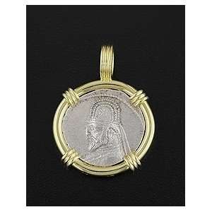  Greek Drachm Coin Pendant 