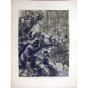    Gauntlet Running Army Guns Manhall Old Print 1871: Home & Kitchen