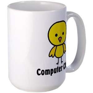  Computer Chick Geek Large Mug by  Everything 
