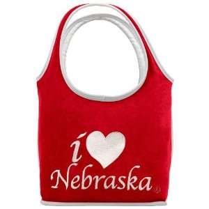  Nebraska Cornhuskers Terry Cloth Heart Handbag Sports 