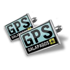 Cufflinks Airport code GPS / Galapagos country: Ecuador   Hand Made 