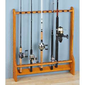  10   rod Wall or Floor Fishing Rod Rack