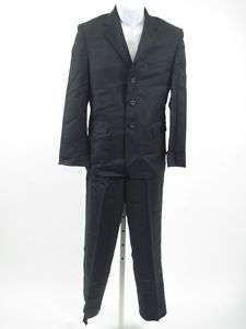 DANA Black Blue Pinstripe Blazer Pants Suit Outfit 16 R  