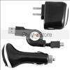 USB Cable+Car+Wall Charger for Blackberry Curve 8900  