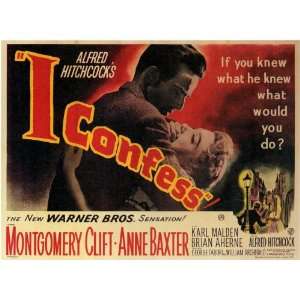 Confess Movie Poster (11 x 14 Inches   28cm x 36cm) (1953) Style B 