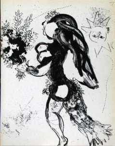 Marc Chagall Black & White Lithograph Original Art  