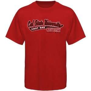  Cal State East Bay Pioneers Red Logo Script T shirt 
