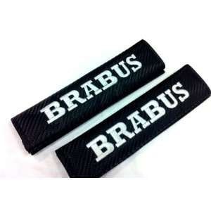  Brabus Carbon Fiber Seat Belt Cover Shoulder Pad Cushion 