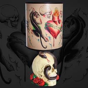 Tattoo Skull Table Lamp