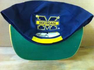 NCAA Michigan Wolverines Swoosh Snapback Vintage cap by Drew Pearson 