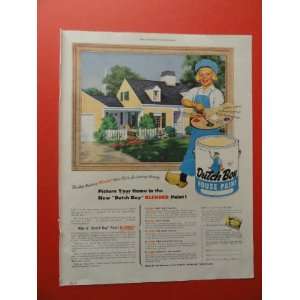  dutch boy paint, 1948 print advertisement (house/dutch boy 