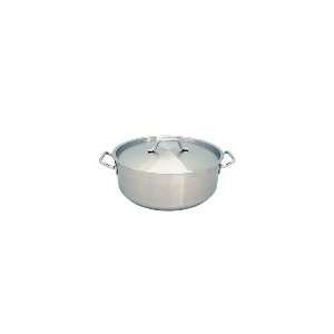   20 qt Heavy Duty Stainless Steel Brazier, with Cover: Kitchen & Dining