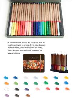 24 Color Artists Pencils, Artist Grade Colored pencil 24 Color Set 