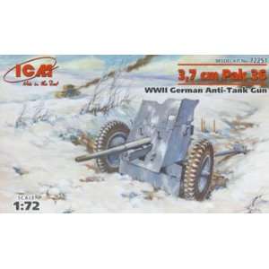    72251 1/72 3.7cm Pak 36 WWII German Anti Tank Gun: Toys & Games