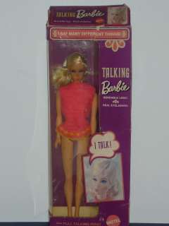 Vintage Mod Barbie 1970 Talking Barbie Doll Stock no 1115 MIB, #1483 