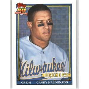  1991 Topps Traded #74T Candy Maldonado   Milwaukee Brewers 