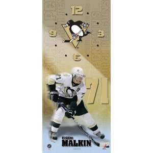   Pittsburgh Penguins 7x16 Evegeni Malkin Clock: Sports & Outdoors