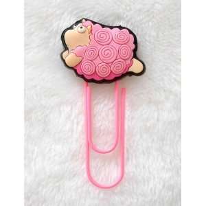    Pink Sheep Decorative Paper Clip/Bookmark BM125: Office Products