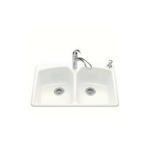  Kohler K 6491 3 Tanager Self Rim Kit Sink, White: Home 
