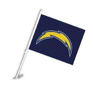   Diego Chargers NFL Car Flag W/Wall Bracket Set Of 2: Sports & Outdoors