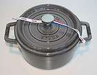 Staub Round Cocotte   2.75Qt   Black Matte