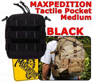 Maxpedition BLACK TacTile Pocket Medium PALS 0224B NEW  