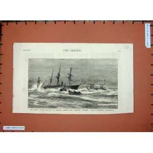  1880 English Channel Steamship Hankow Plymouth Ships